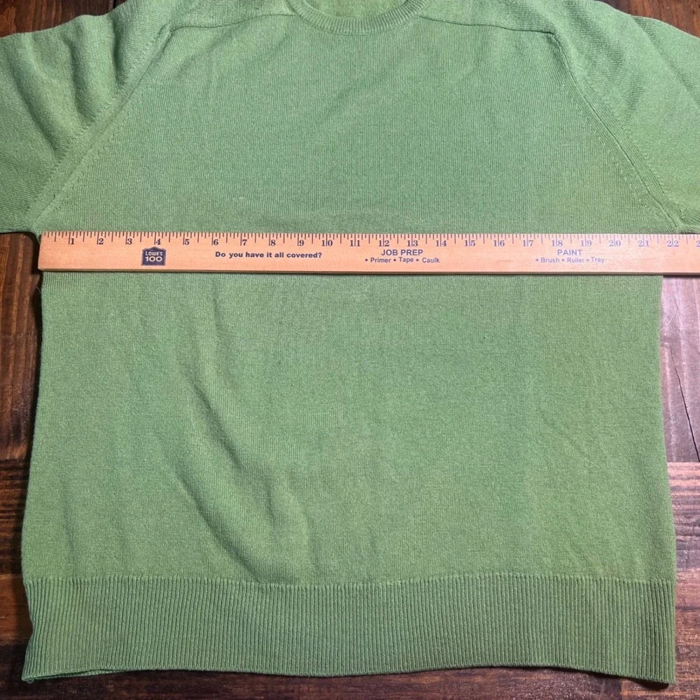 Philip Scott Mens‎ XL Sage Green 100% Lambswool Crewneck Sweater Vintage Israel